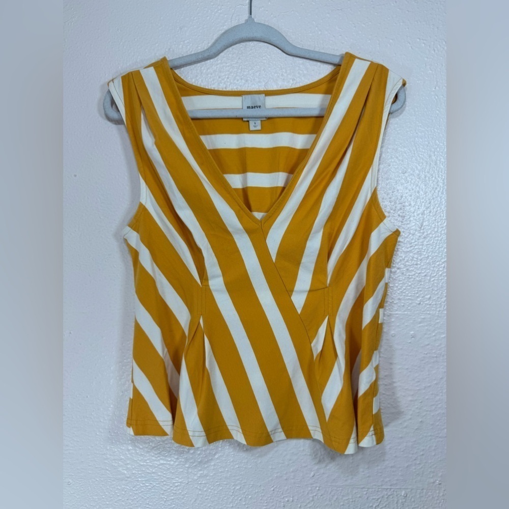 Anthropologie Maeve Sleeveless V-Neck Corset Blouse Tank Top Women’s Size Small